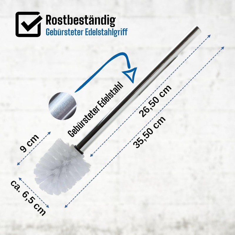 Daloual - 10 x Replacement Toilet Brush Head White Diameter