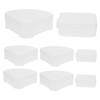 WOONEKY 8pcs Makeup Sponge Holder Case Triangular Square Powder Puff
