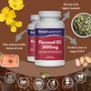 Flaxseed Oil Capsules 3000mg | Great Source of Alpha Linolenic