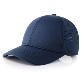 CHOK.LIDS Waterproof Baseball Cap Hyper-TEX Mesh Running Cap Breathable Quick Dry Outdoor Sport Fitted Hats for Men and Women (Navy)