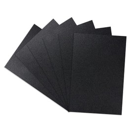 Kinlink Black ABS Plastic Sheet 8" x 12"x 0.06" Flexible Moldable Impact Strength and High Tensile 1/16" Thick (1.5mm) Abs Sheet, Moldable Plastic DIY Materials for Home Decor and Handicrafts, 6 Pack