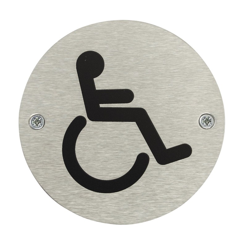 Fire Door Guru® Disabled Toilet Door Sign - 76mm Disc