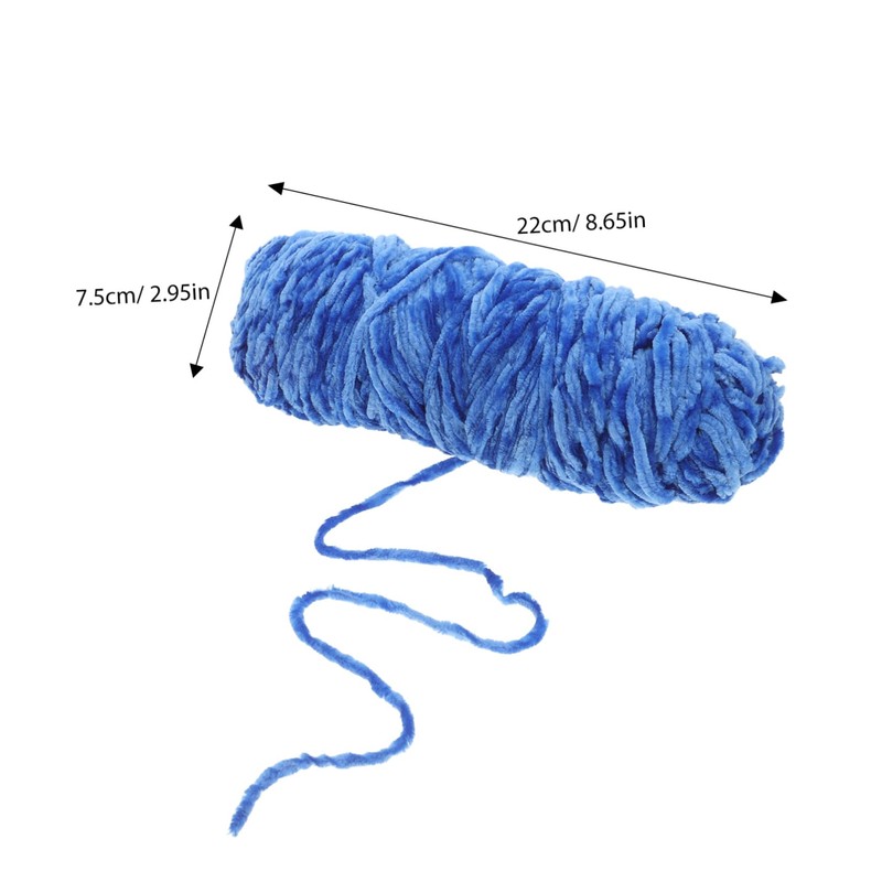 TEHAUX 2 Rolls Thick Chenille Yarn for Crocheting Convenient Polyester