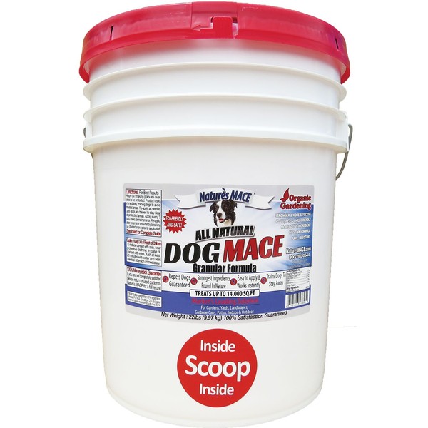Nature’s MACE Dog Repellent 22LB / Treats 14,000 Sq. Ft. / Keep Dogs Out of Your Lawn and Garden/Train Your Dogs to Stay Out of Bushes/Safe to use Around Children & Plants
