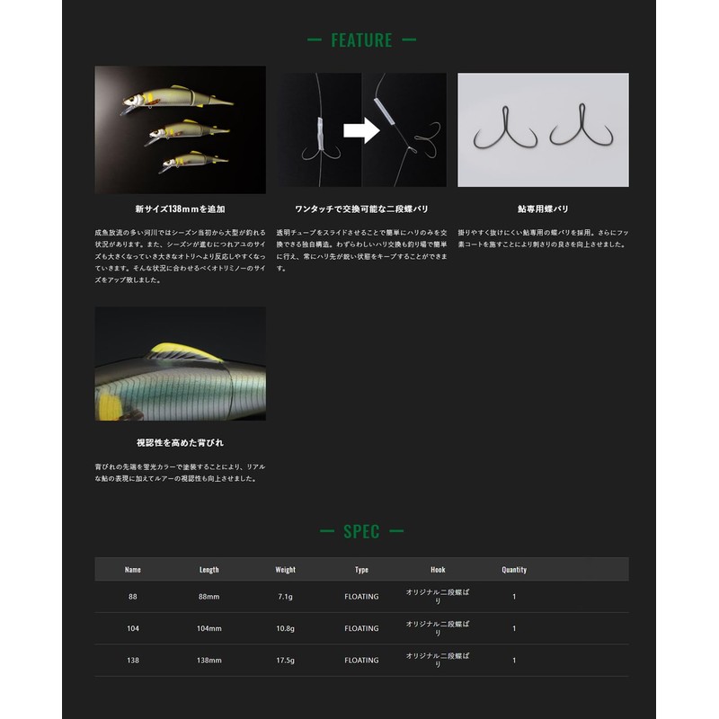 JACKALL Otriminnow 138 RT High Ayu