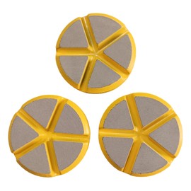 Hybrid Ceramic Transitional Diamond Polishing Pucks for Concrete Terrazzo Floor, 3 Inch Hook and Loop Aggressive Floor Grinding Discs, 400# 3PCS