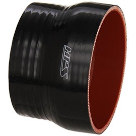 HPS HTSR-400-450-BLK Silicone High Temperature 4-ply Reinforced Reducer Coupler Hose, 40 PSI Maximum Pressure, 3" Length, 4" > 4-1/2" ID, Black