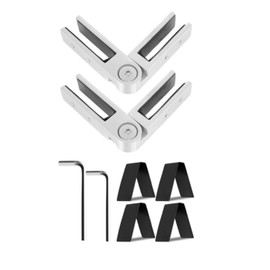 Zwinz Adjustable Balustrade Clamp 2 Pack, 90-180-270 Degree Railing Clip for Glass Panels Indoor & Outdoor, Stainless Steel 304 Bracket for Fence, Railing, Balcony Deck