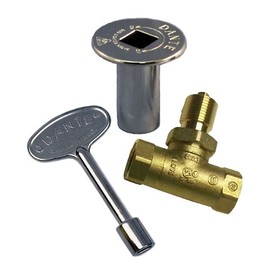 Dante Products Combo Pack with Straight 1/2-Inch, Quarter-Turn Ball Valve with Chrome Floor Plate and 3-inch Key