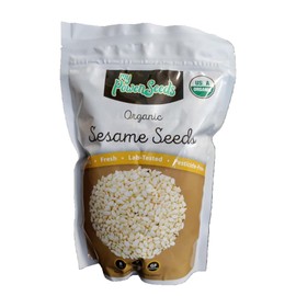 Certified Organic Seeds by My Power Seeds (1 pound bag) | Natural Source of Vitamins & Minerals - Raw - 100% Non GMO, Vegan, Gluten Free (Sesame Seeds)