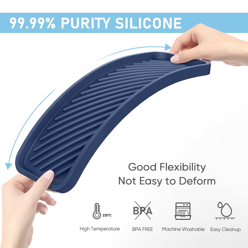 EG-SIPRO Silicone Sponge Holder, Kitchen Sink Organizer Tray, Sponge Caddy