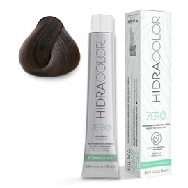 HIDRACOLOR - Tinte Permanente para Cabello Zero Color 3 Castaño Oscuro 90ml, sin Amoniáco, Cubre Canas, con Miel y Aloe Vera, Gran Duración y Humectación, Coloración Cabello, Aporta Sedosidad y Brillo