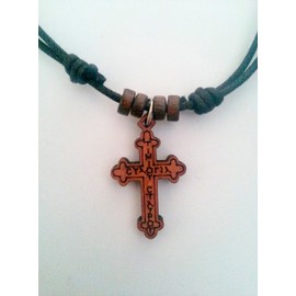 Christian-orthodoxe griechisch Religiöse Anhänger Halskette mit Holz Kreuz – Kruzifix/5