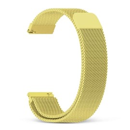 22mm Luxury Gold Magnetic Stainless Steel Smartwatch Band – Quick Release Milanese Loop Replacement Strap for Men Women – Stylish, Adjustable, Anti-Snag Edge, Comfortable Fit, Compatible with Smartwatches