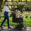 Pet Stroller for Small Medium Dogs Cats Up to 45