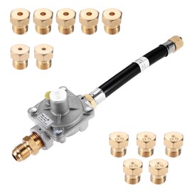 SURIEEN Natural Gas/Propane Grill Conversion Kit, Natural Gas & Propane Gas Interchange Pressure Regulators Valve with Orifice Nozzle, Compatible with Weber Genesis or Genesis II