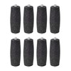 8-Pack Electric Foot File Replacement Heads, Compatible Refill Rollers, Black