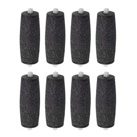8-Pack Electric Foot File Replacement Heads, Compatible Refill Rollers, Black Pumice Stone Rollers for Pedicure, Hard Skin Remover for Smooth Feet