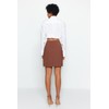 Trendyol Women's Asymmetric Woven Skirt, dunkelbraun
