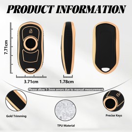 TOOMUME Car Key Cover TPU, Car Key Case 2 Buttons Fit for Opel Vauxhall Insignia B Astra K Corsa E Zafira C Meriva B Buick Encore Envision Verano, Protective Key Fob Cover Key Fob Case