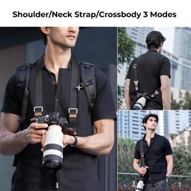 K&F Concept Camera Shoulder Strap for Photographers, Professional Camera Shoulder Strap, Shoulder Bags Belt Strap Compatible with Sony Canon Nikon Fuji Camera, Other DSLR Cameras
