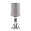MiniSun Small Modern Curved Base Chrome Touch Table Lamp with