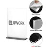 QWORK® Pack of 6 A5 Acrylic Table Stands with Solid