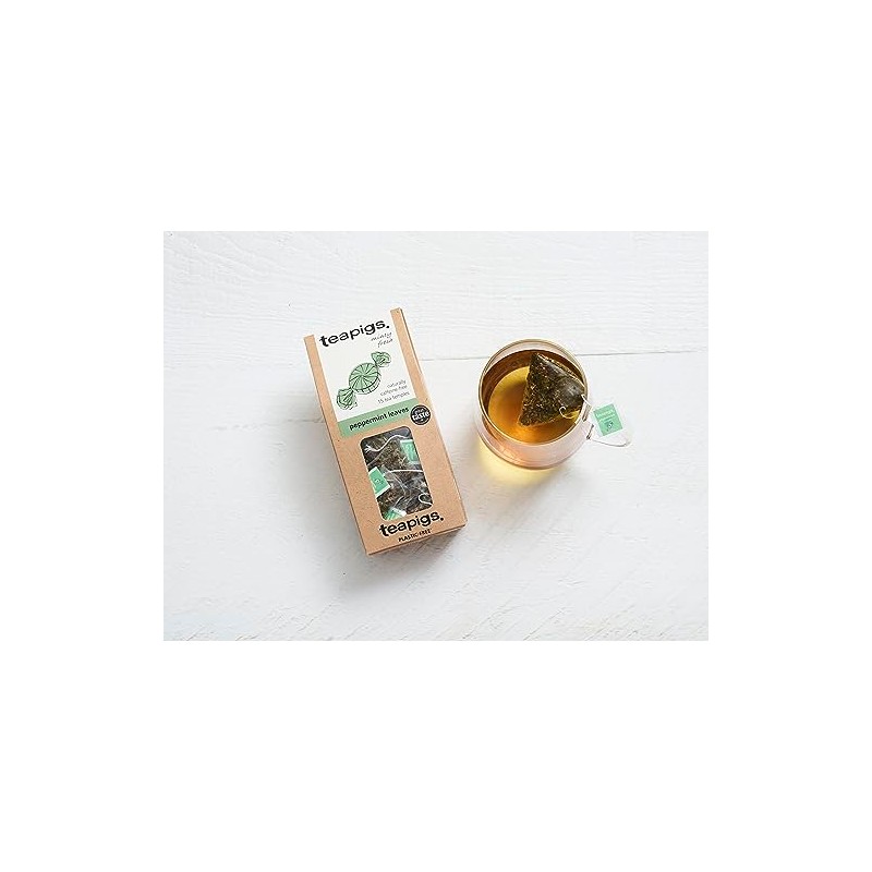 teapigs Peppermint Leaves Tea, 15 Count (Pack of 6)