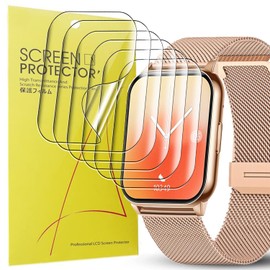 Blueshaweu Screen Protector Compatible with ANMI Smartwatch Women's 1.96 Inches, HD Clear Flexible TPU Screen Protector [Pack of 6] for ANMI L55 Smartwatch Women (HD)