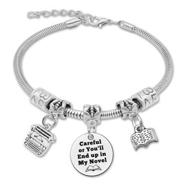 Author Gifts for Women Writer Writing Bracelet Writing Jewelry Write Lover Gift Ideas Author Gifts for Women Literary Gift Writing Themed gifts Writer Appreciation Gift Writing Gifts for Authors