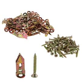 DGZZI 50 Sets Expansion Bolt Zinc Plated Fibreboard Nail 12x30MM Expansion Tube and M4x30MM Screws 50PCS Each for Hanging or Fixing Picture Frame Wall Lamp and Curtain
