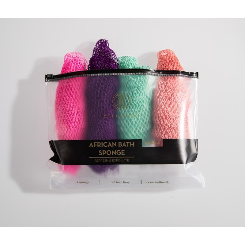 4 Piece African Exfoliating Net Sponge Bundle, Ethically Sourced from
