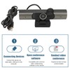 PC Webcam with Microphone 2K 30 Frame Auto Focus FHD