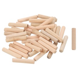 uxcell 33Pcs 5/16" x1-9/16 (8mmx40mm) Wooden Dowel Pins, Fluted Wood Beveled Ends Tapered Dowel Hardwood Pegs, Wood Dowels Rods for Furniture, DIY Crafts