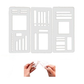 Plantilla de registro flexible hecha a mano, plantillas de calendario para planificadores, plantillas reutilizables versátiles, plantillas flexibles de dibujo y lista de verificación (B)