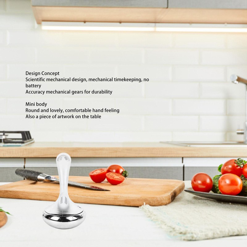 Mechanical Kitchen Timer Professional Spinning Top Shape Clear Scale High