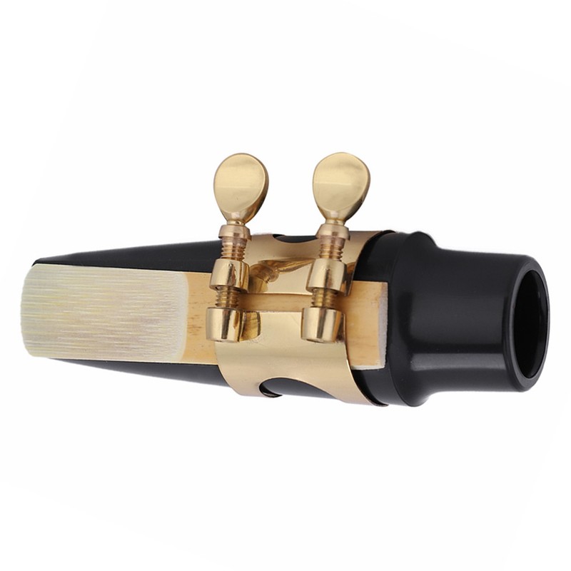 Alto Sax Saxophone ABS Mouthpiece with Cap Metal Buckle Reed