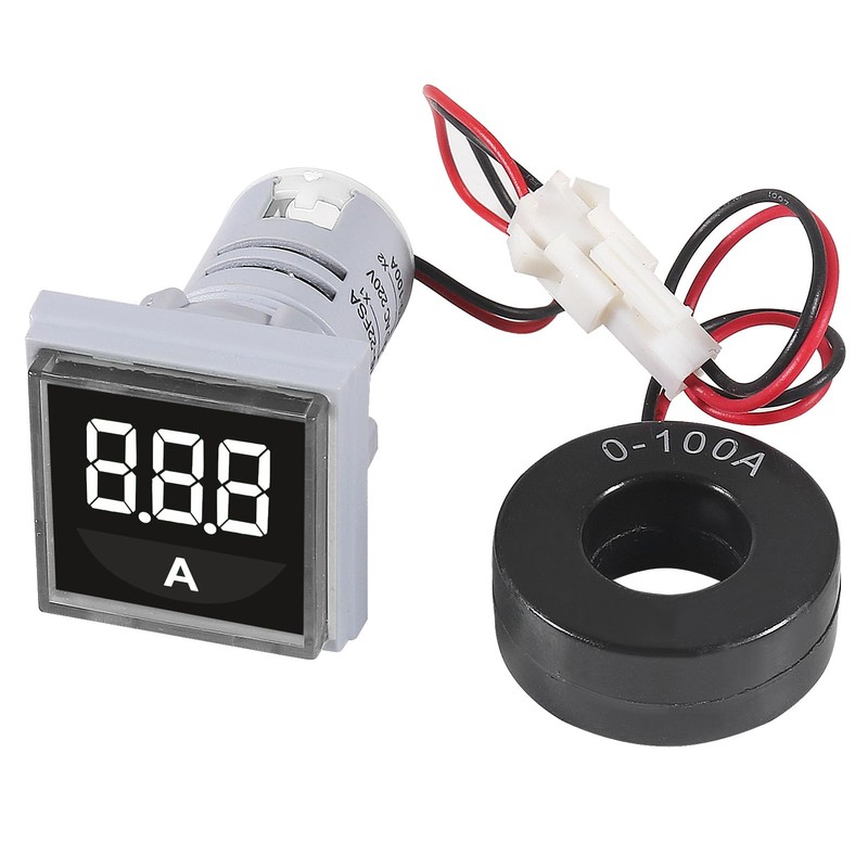 XIITIA 3pcs 60-500V 0-100A AC Digital Ammeter Voltmeter, 22mm Square