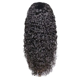 Gmuret 24inch wig women, curly wig human hair black lace front wig Swiss lace wig lace front wig hair human hair wig curly black