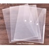 12pcs File Envelopes Clear White Document Poly Envelope Folders Plastic