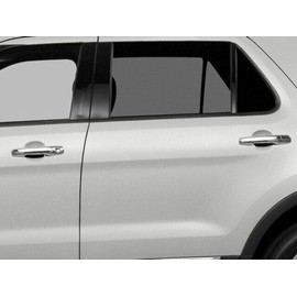 QAA Is Compatible With 2011-2014 Ford Edge, 2011-2019 Explorer 8 Piece Chrome Plated ABS Plastic Door Handle Cover Kit, Does NOT Include Smart Key Access, Does NOT Include Passenger Key Access DH51330