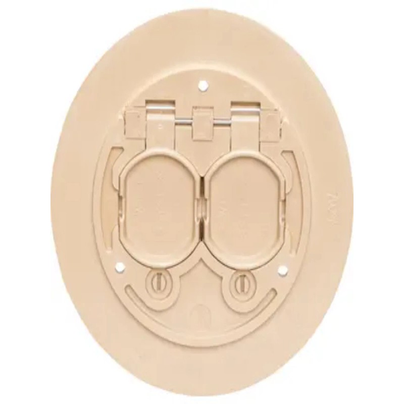 Walker 895P-BRZ Bronze Plastic Duplex Floor Box Cover Plate w/two