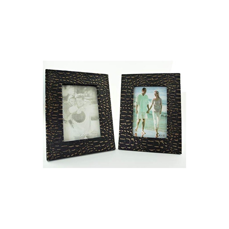 Set of 2 Stylish Crocodile Design Picture Frames Gift Idea