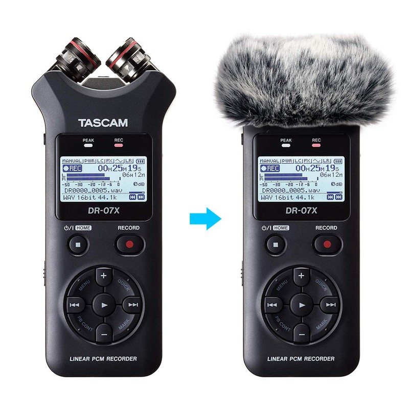 YOUSHARES DR07X Windscreen Muff for Tascam DR-07X DR-07MKII Portable Digital