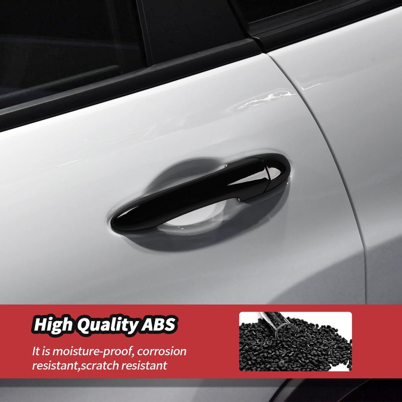 JeCar - Cubierta para manija de puerta negra para Jeep