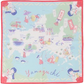 Chizutabi Handkerchief Unisex Printed Handkerchief 44501501 Handkerchief Unisex 47 Japan Rediscovery Unisex Adult, White [Yamaguchi: Omoi Kuji]