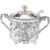 Unbranded Sugar Bowl with Lid and Spoon Silver Iron &