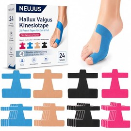 Neujus Hallux Valgus Kinesiotape - 24 Precut Elastic Sports Tape