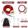 LUFFWELL 50FT Dog Runner for Yard with 15FT Tie Out