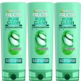 Garnier Hair Care Fructis Pure Clean Acondicionador, 12 onzas líquidas (paquete de 3) – El embalaje puede variar